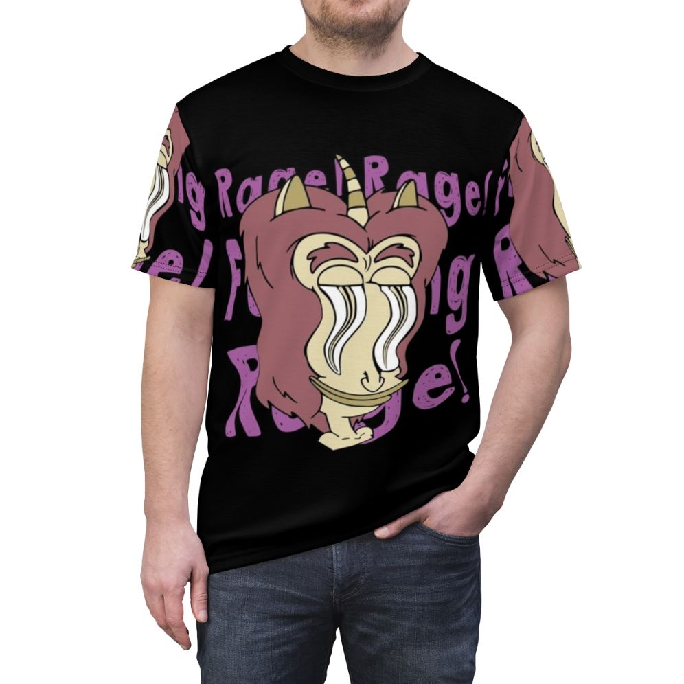 Big Mouth Hormone Monster themed t-shirt design - men front