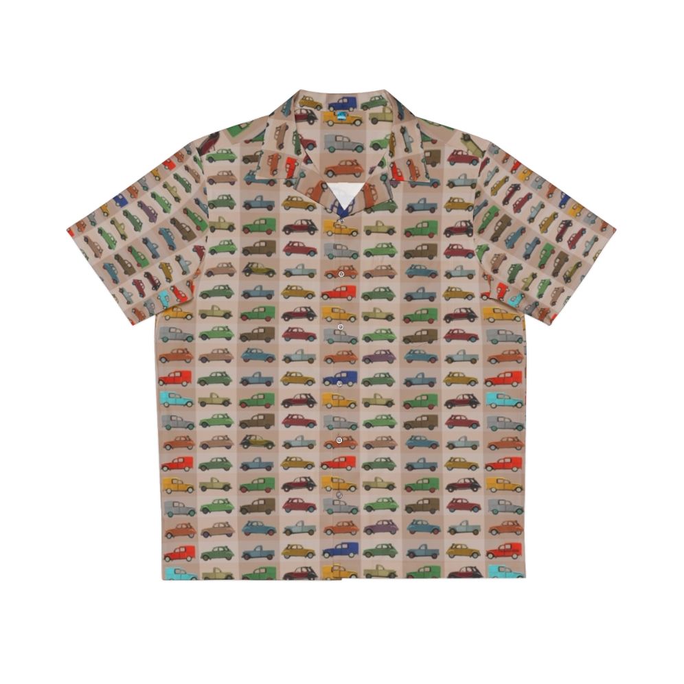 Vintage Citroën 2CV Hawaiian Shirt with Classic Retro Car Pattern