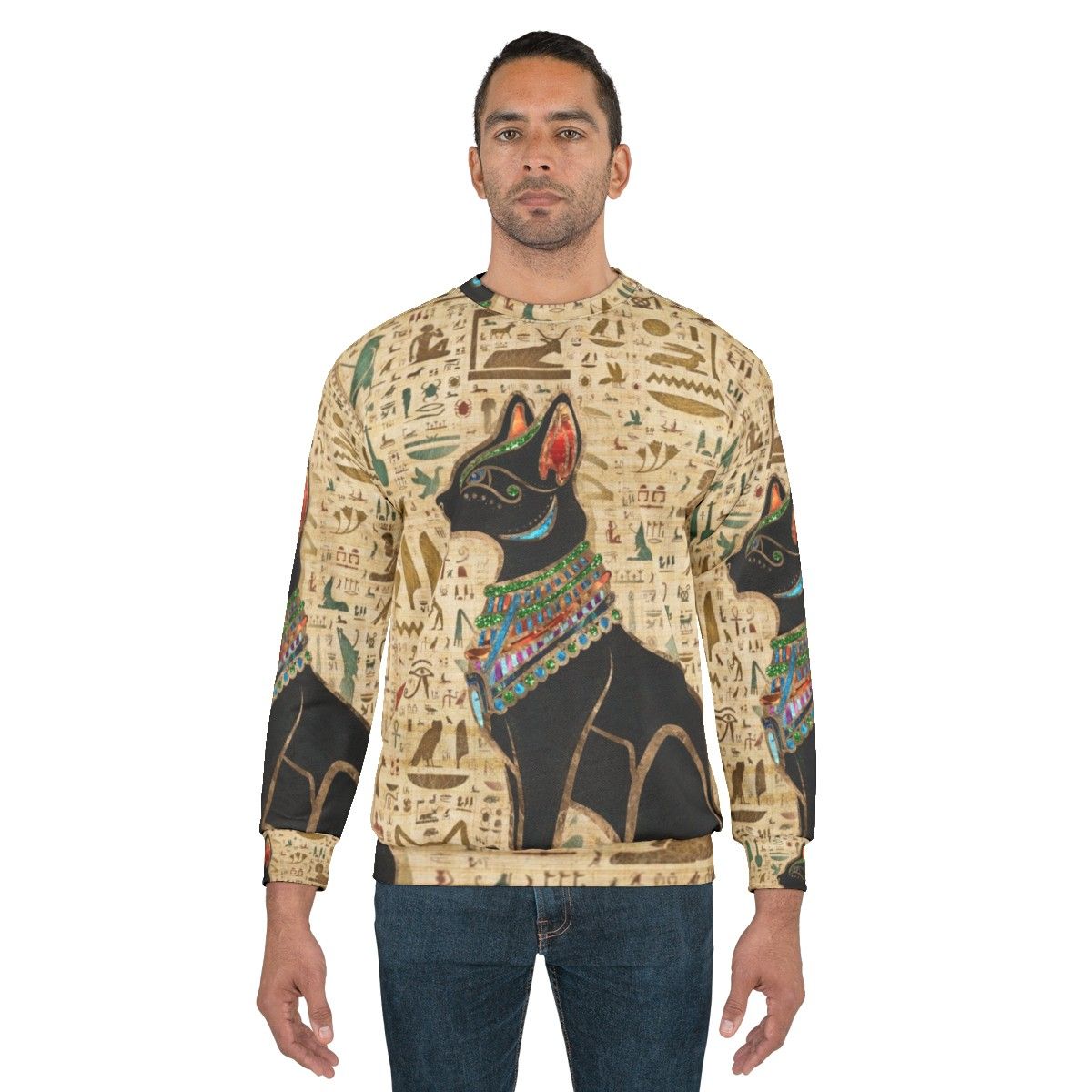 Ancient Egyptian Bastet Cat Goddess Sweatshirt - men