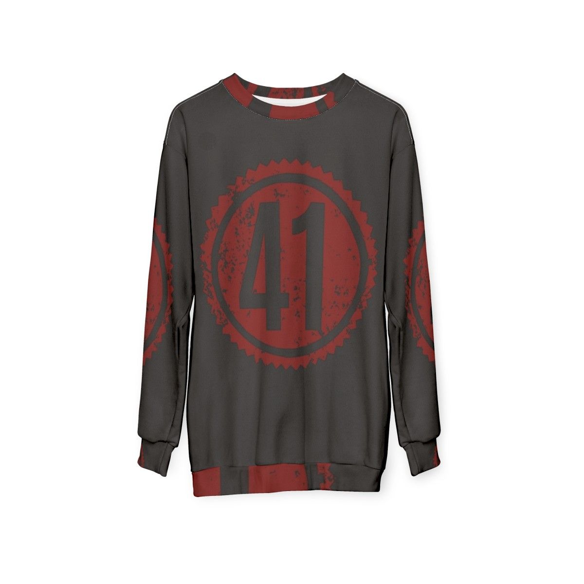 Dave Matthews Band Distressed Red Sweatshirt - hanging