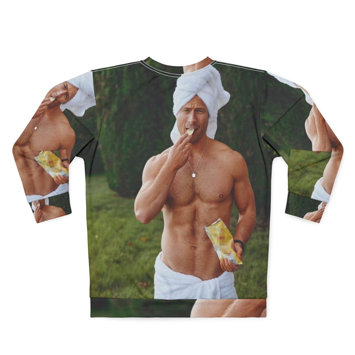 Glen Powell Handsome Celebrity Fashion Sweatshirt - Back