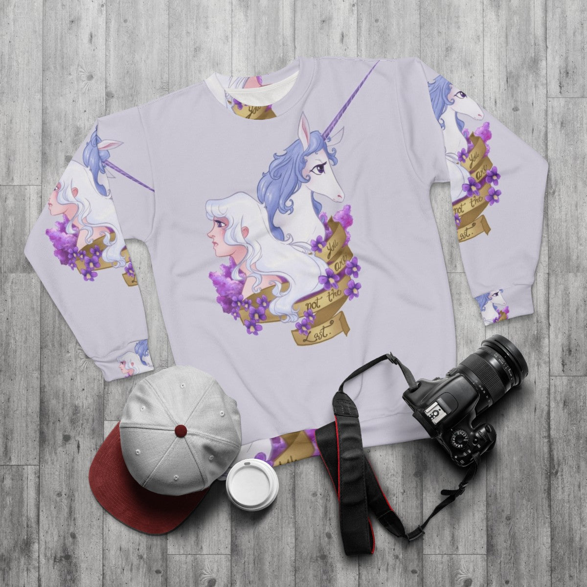 The Last Lady Amalthea Fantasy Sweatshirt - flat lay