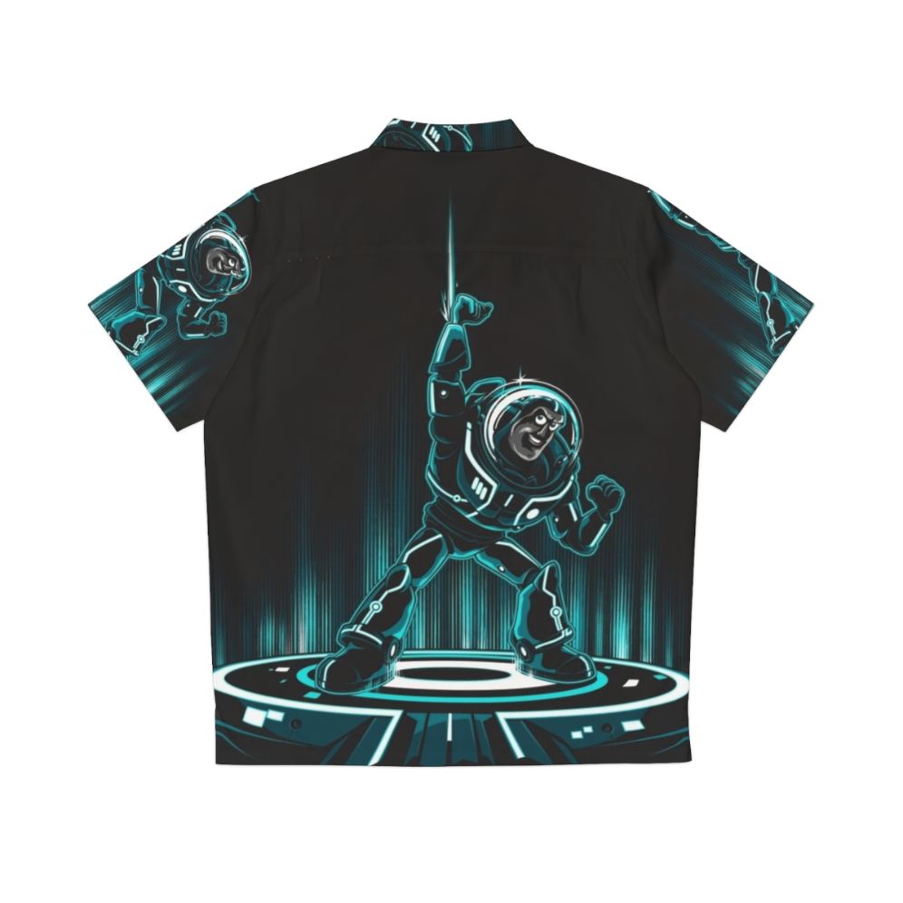 Retro Buzz Tron 80s Style Hawaiian Shirt - Back