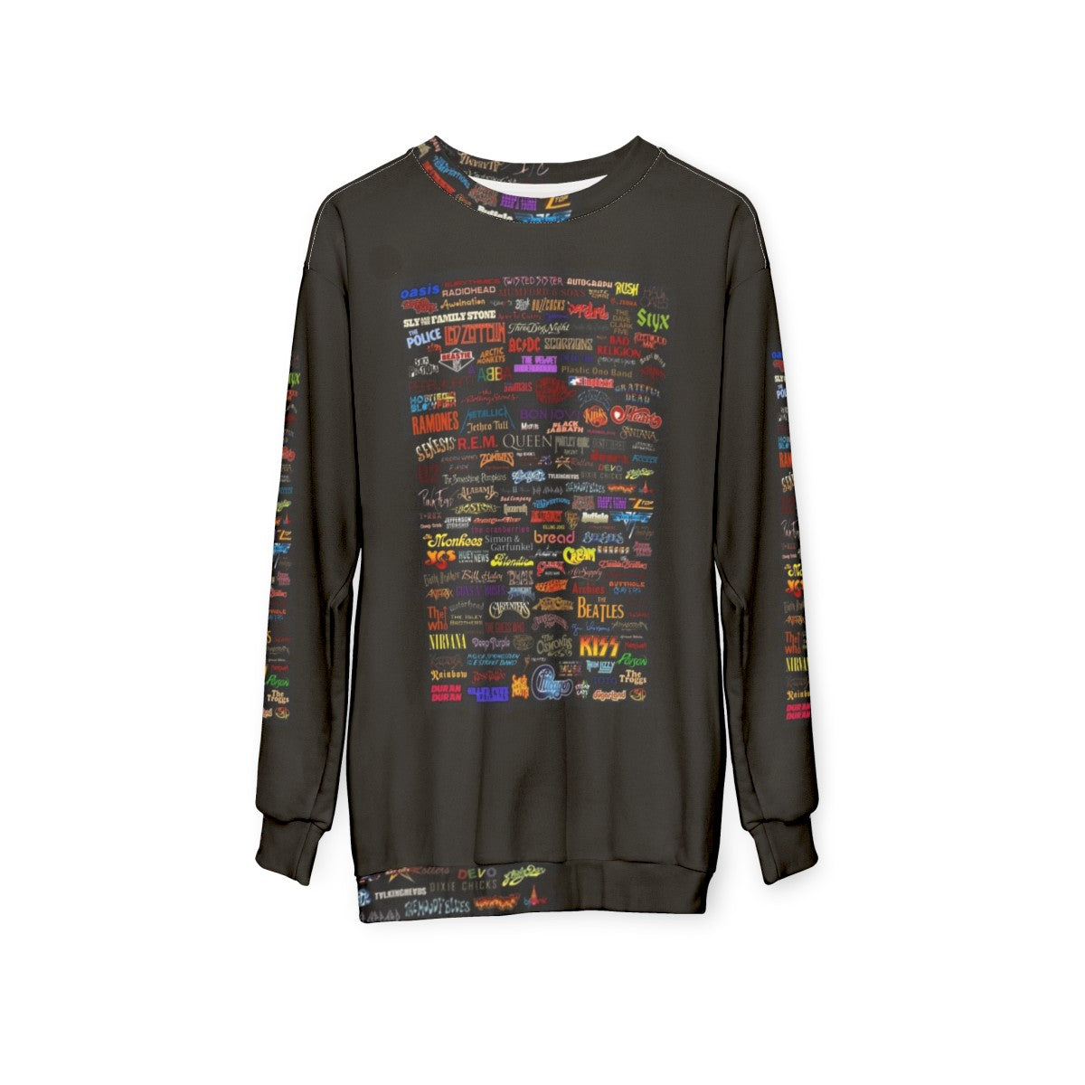 Classic Rock Band Poster Sweatshirt - hanging