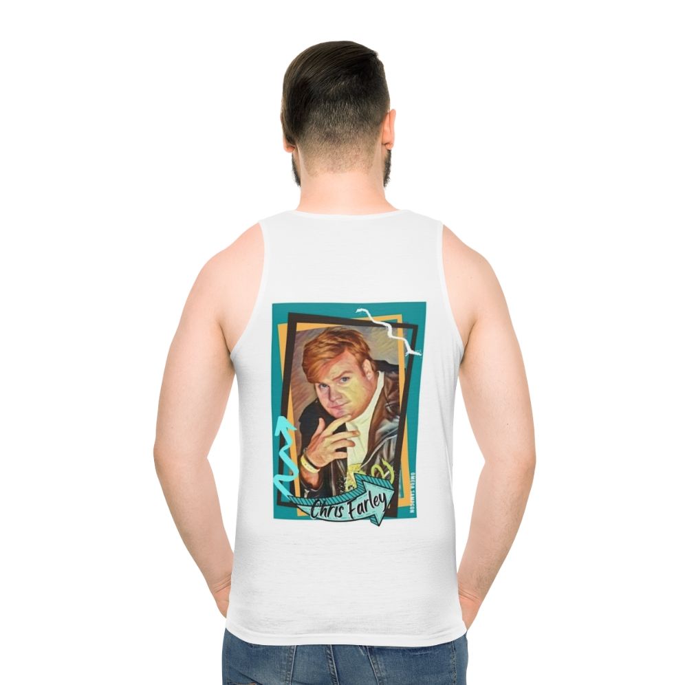 Retro Chris Farley unisex tank top - men back