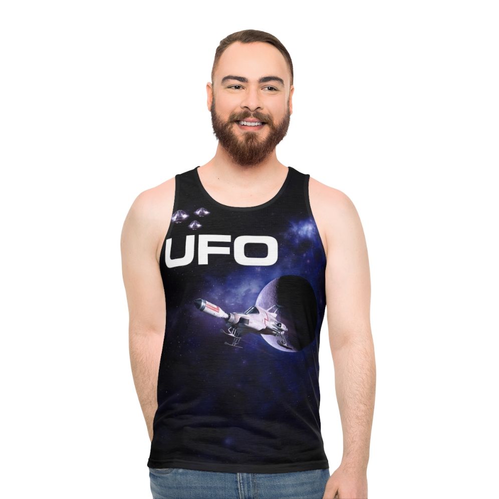 Unisex UFO 2 space themed tank top - men