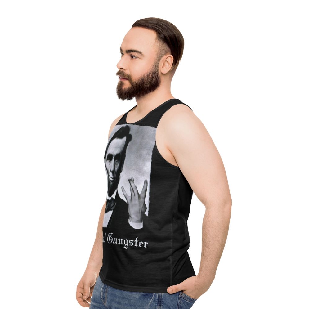 Abraham Lincoln Original Gangster Unisex Tank Top - men side