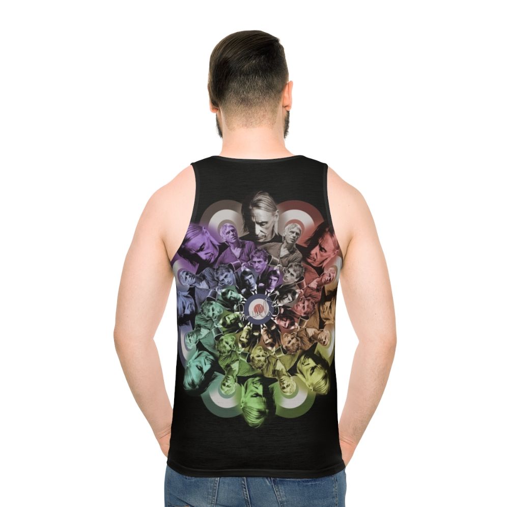 Colorful Paul Weller tribute unisex tank top - men back