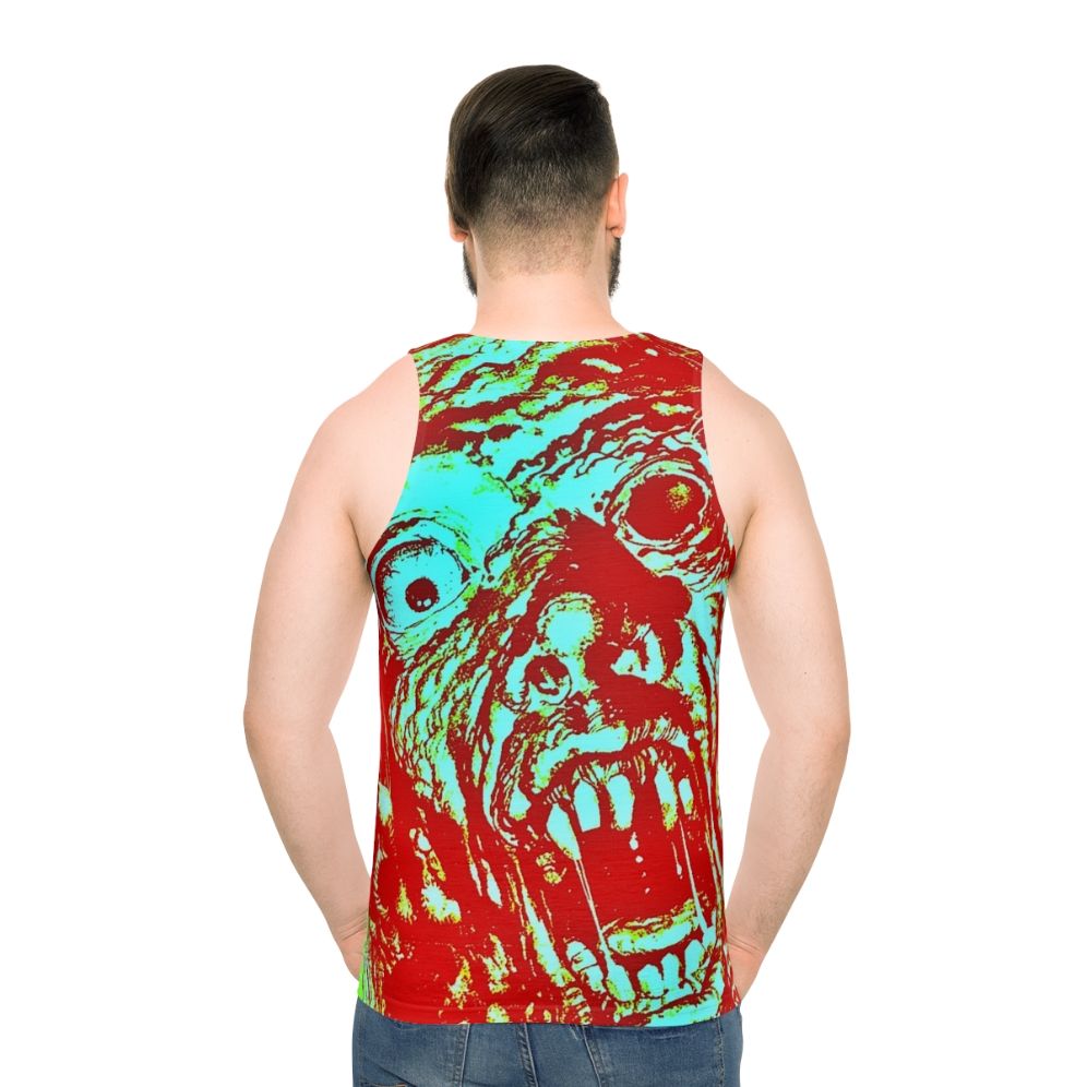 Vintage horror movie unisex tank top - men back