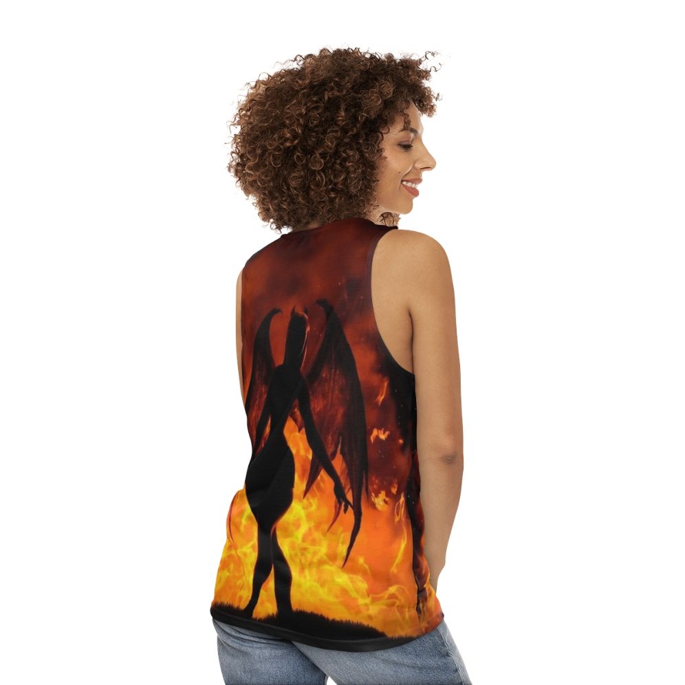 Devil Girl Unisex Tank Top - women back