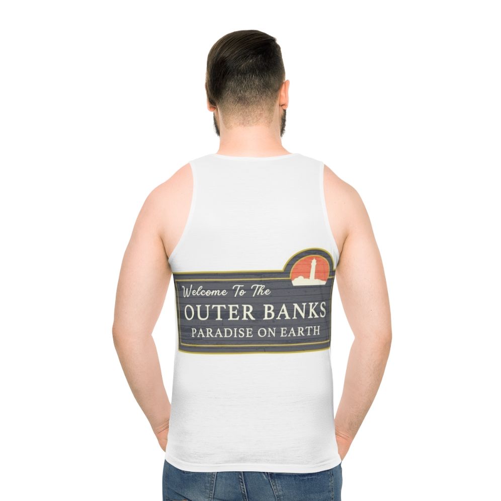 Outer Banks Unisex Tank Top - men back