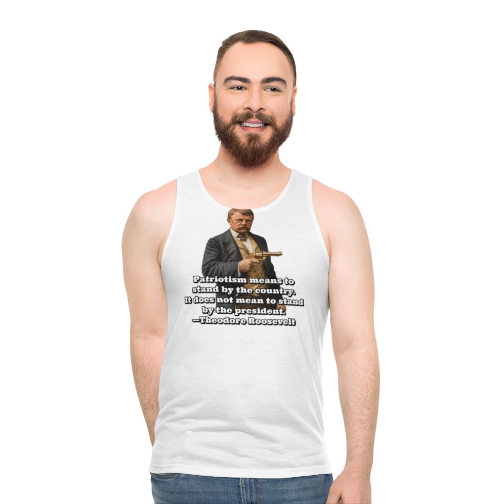 Vintage Patriotic Theodore Roosevelt Unisex Tank Top - men