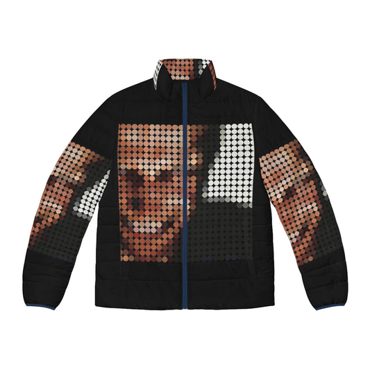 Aphex Twin Richard D James inspired puffer jacket for electronic music fans