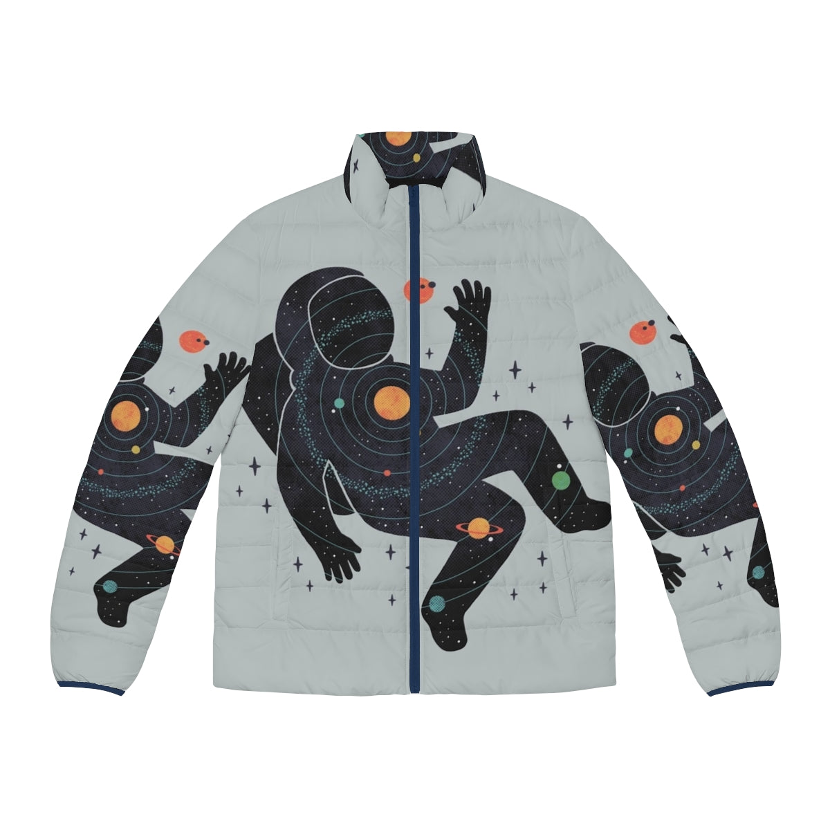 Inner Space Puffer Jacket featuring a minimalist space design