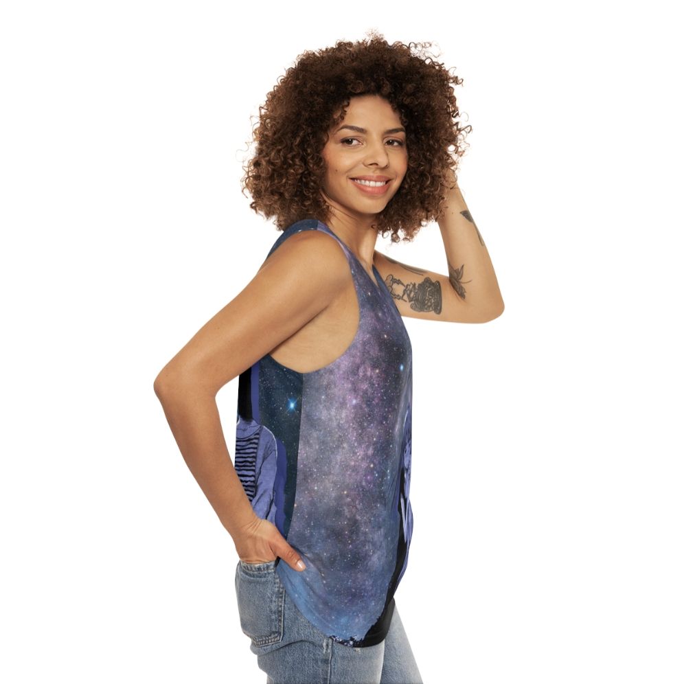 Starry sky unisex galaxy print tank top - women side