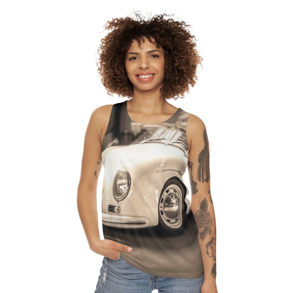 Unisex tank top for classic Porsche enthusiasts - women