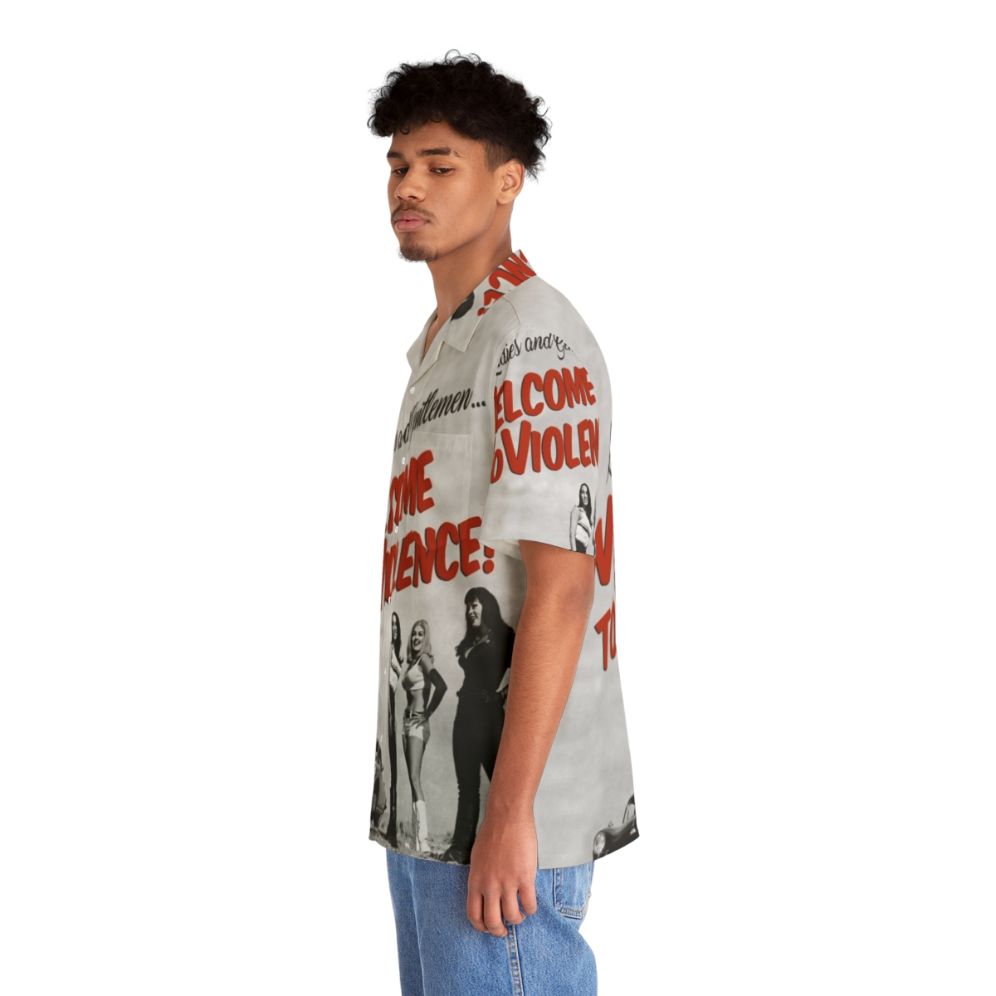 "Welcome To Violence" Hawaiian Shirt with Cult Movie Inspired Graphics - People Left