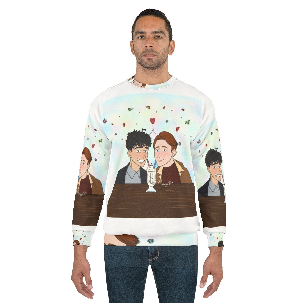 Heartstopper fanart digital art sweatshirt - men