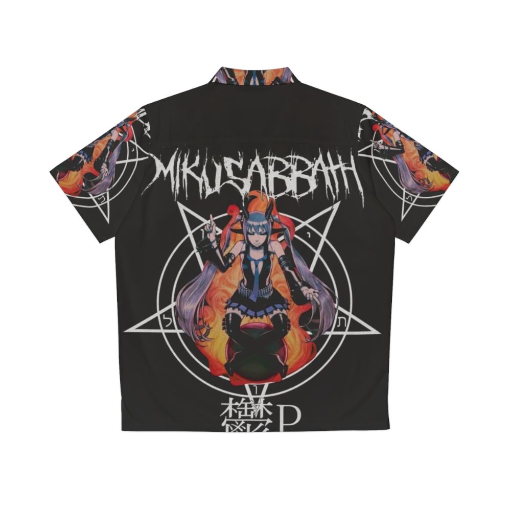 Miku Sabbath Hawaiian Shirt with Metal Music and Occult Symbols - Back