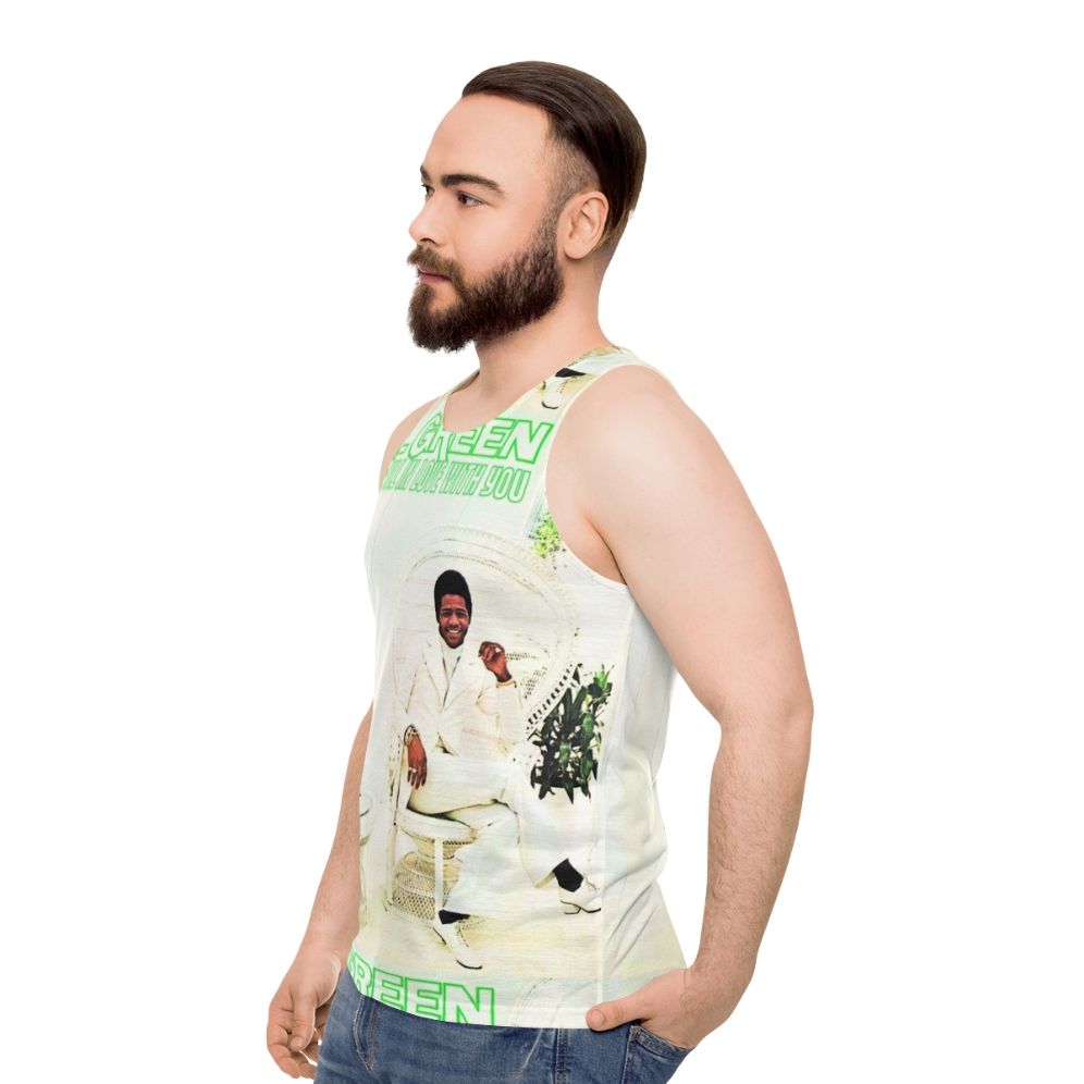 Retro album cover unisex tank top featuring funk and soul music - men side