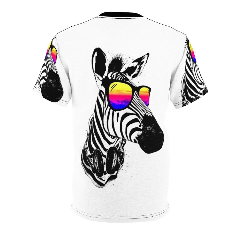 Fashionable zebra animal print t-shirt with a cool, wild design - Back