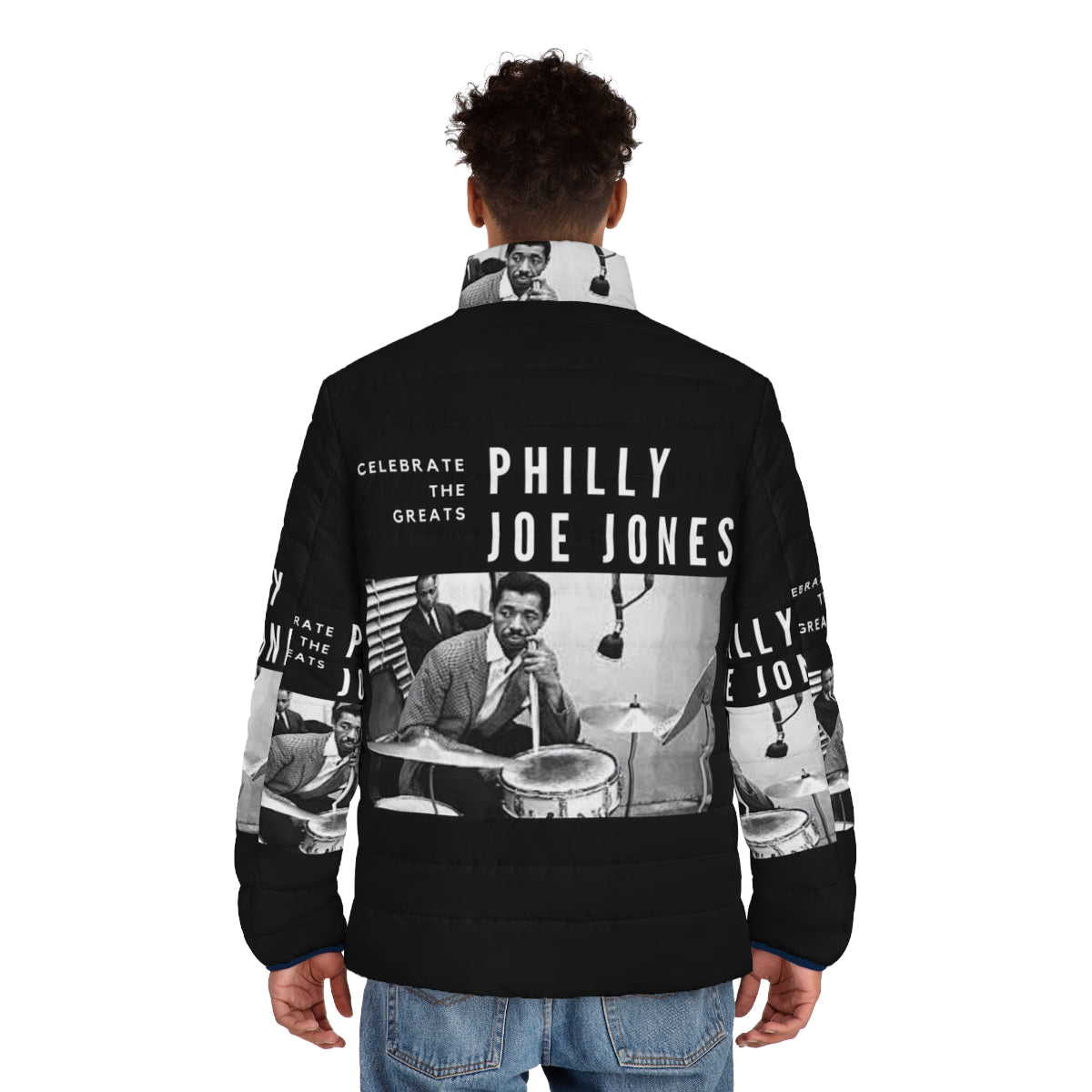 Philly Joe Jones - Legendary Jazz Drummer Puffer Jacket - men back