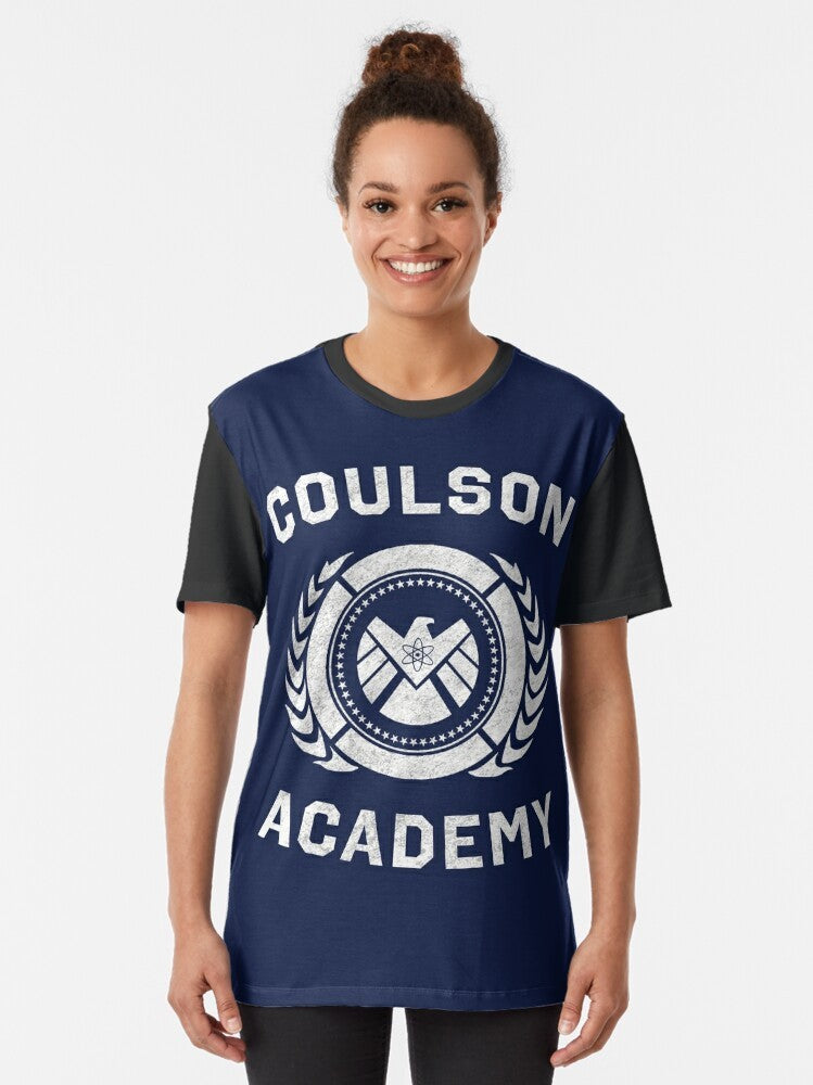 Graphic t-shirt with Agent Academy and Coulson and Philinda Pride design - Women