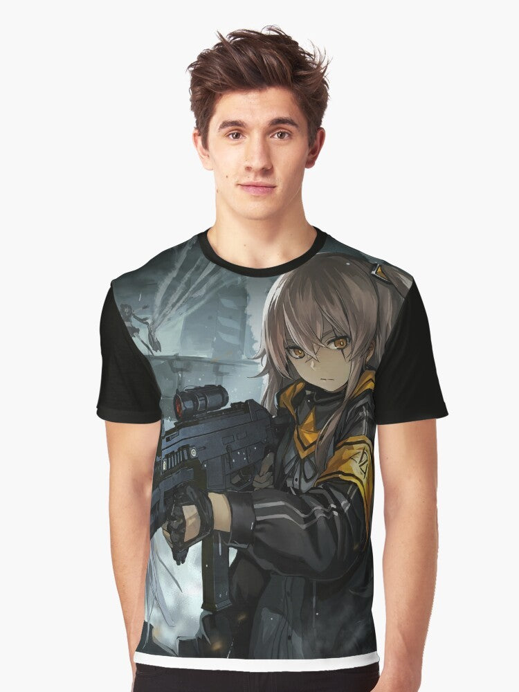 Girls Frontline Squad 404 Graphic T-Shirt featuring characters from the anime series - Men