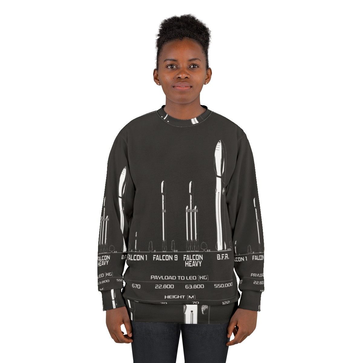 SpaceX BFR Elon Musk Big F*ing Rocket Graphic Sweatshirt - women