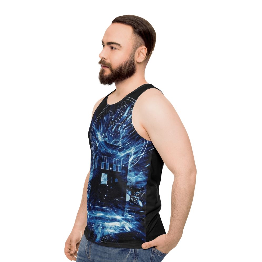 Time Storm Unisex Doctor Who Inspired Tank Top - men side