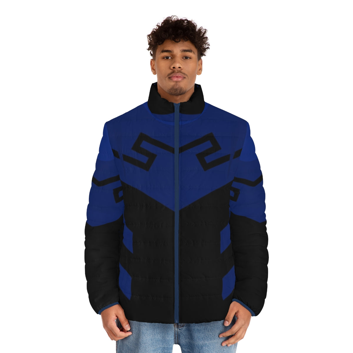 Blue Beetle Puffer Jacket - Superhero Cosplay Costume - men front