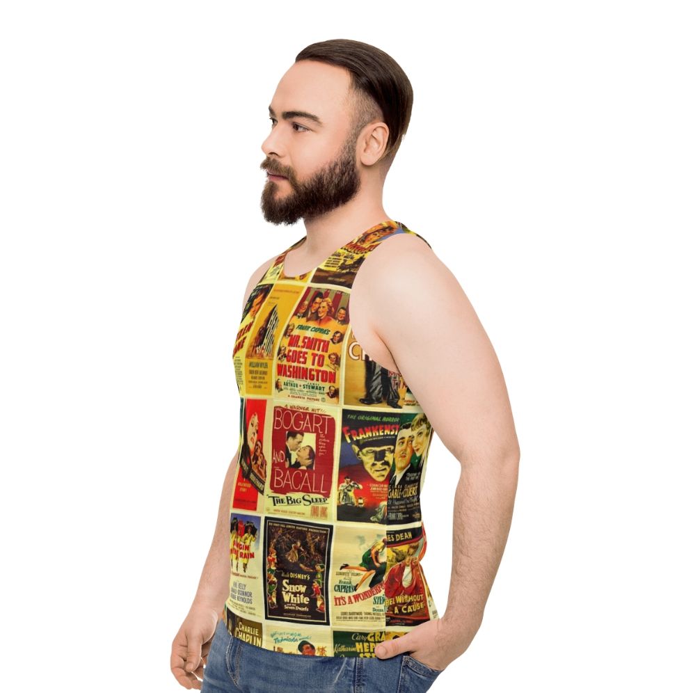 Vintage Classic Hollywood Movie Posters Unisex Tank Top - men side