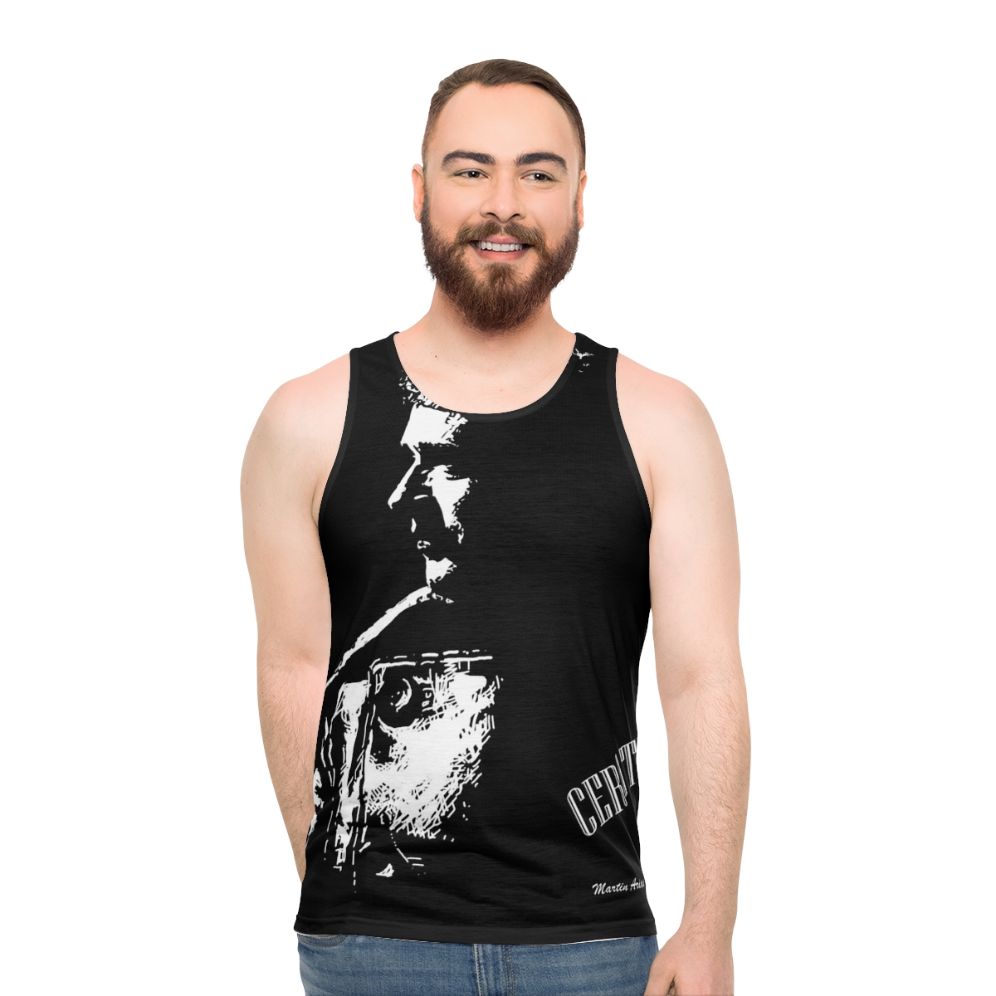 Unisex tank top with sunrise design - men