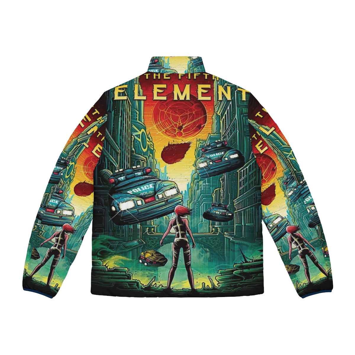 The Fifth Element Leeloo Puffer Jacket - Iconic Sci-Fi Fashion Piece - Back