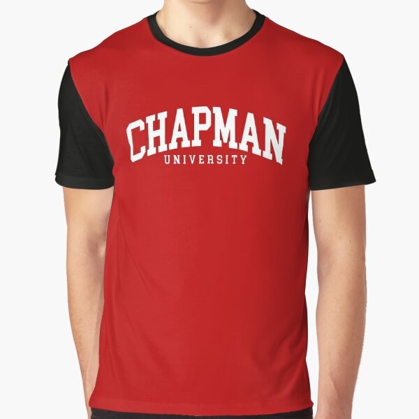 Chapman University college font curved graphic t-shirt