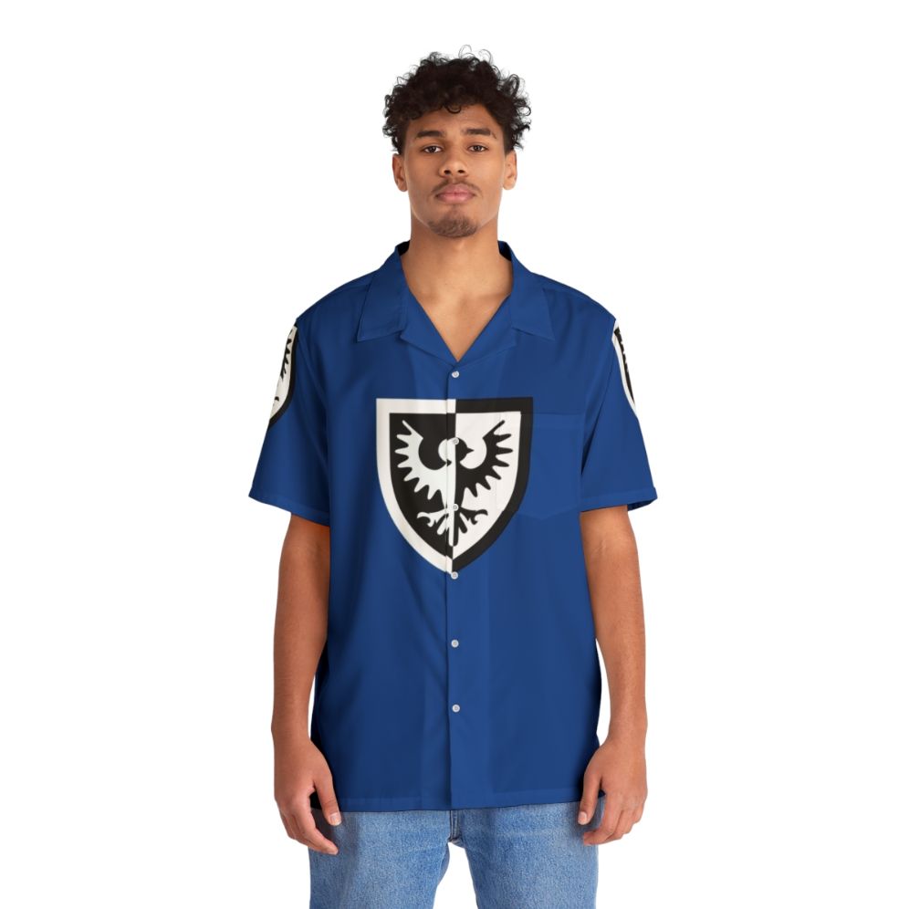 Black Falcons Lego Hawaiian Shirt - People Front