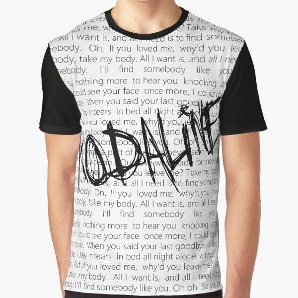 Kodaline "All I Want" lyrics graphic t-shirt