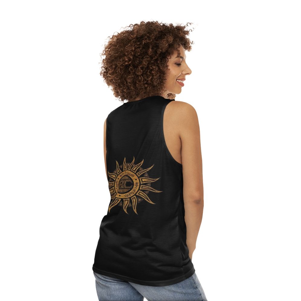 Unisex "In Chains" heavy metal tank top - women back