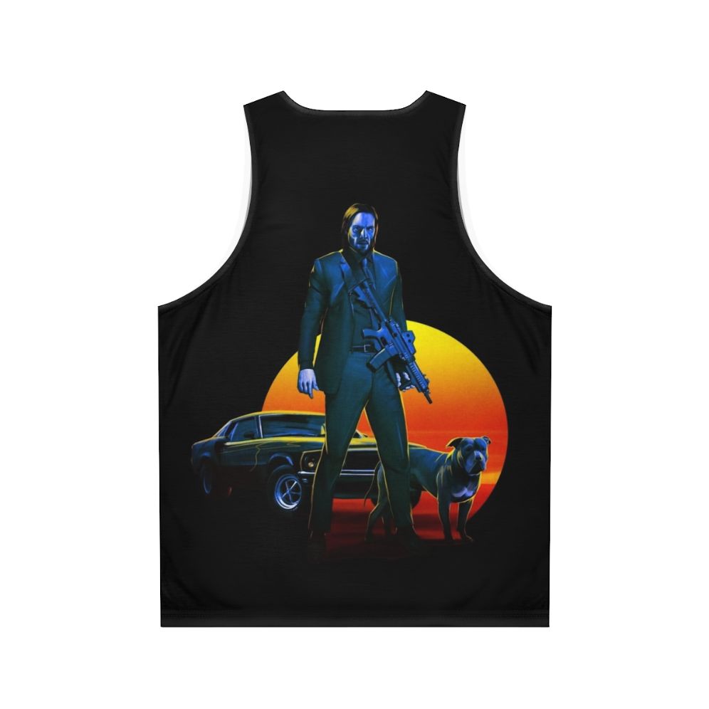 Unisex tank top with John Wick and Baba Yaga inspired design - Back