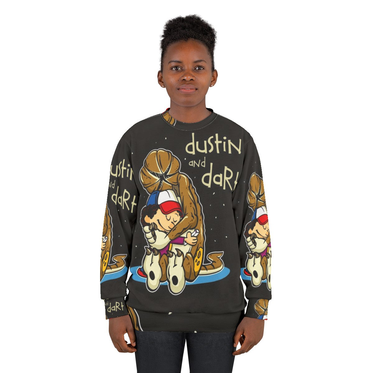 Stranger Things Dustin and Dart Pullover Sweatshirt - women