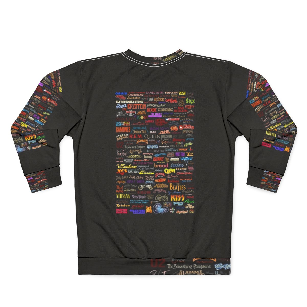 Classic Rock Band Poster Sweatshirt - Back