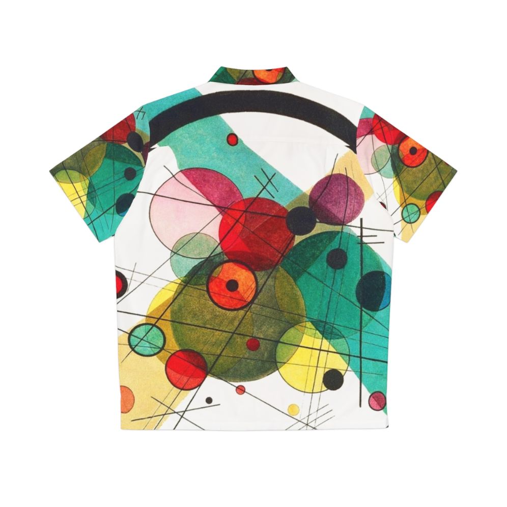 Abstract art Hawaiian shirt featuring circles design by Wassily Kandinsky - Back