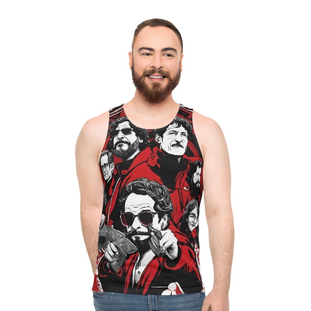 Money Heist Team Artwork Unisex Tank Top - men