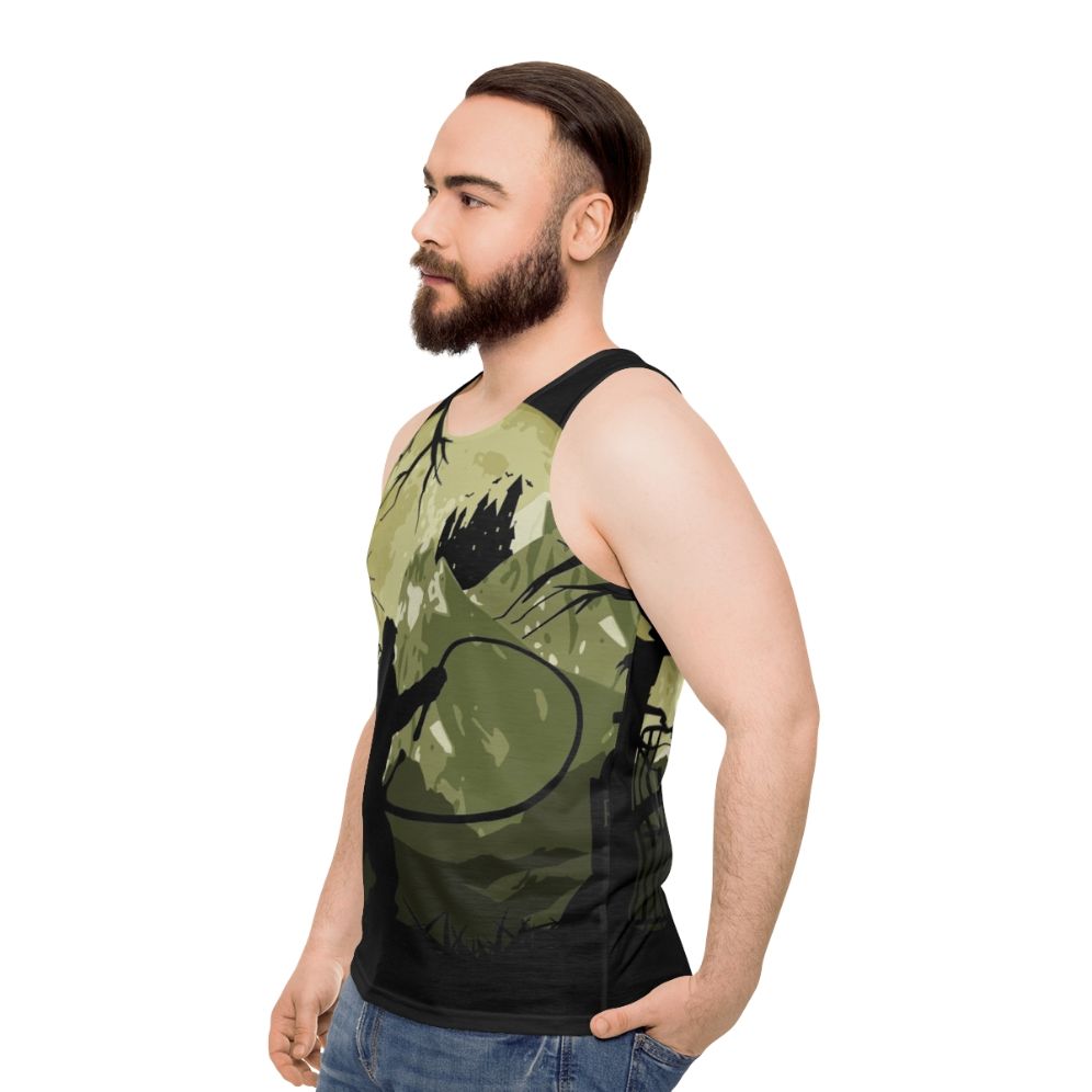 Castlevania inspired video game art unisex tank top - men side