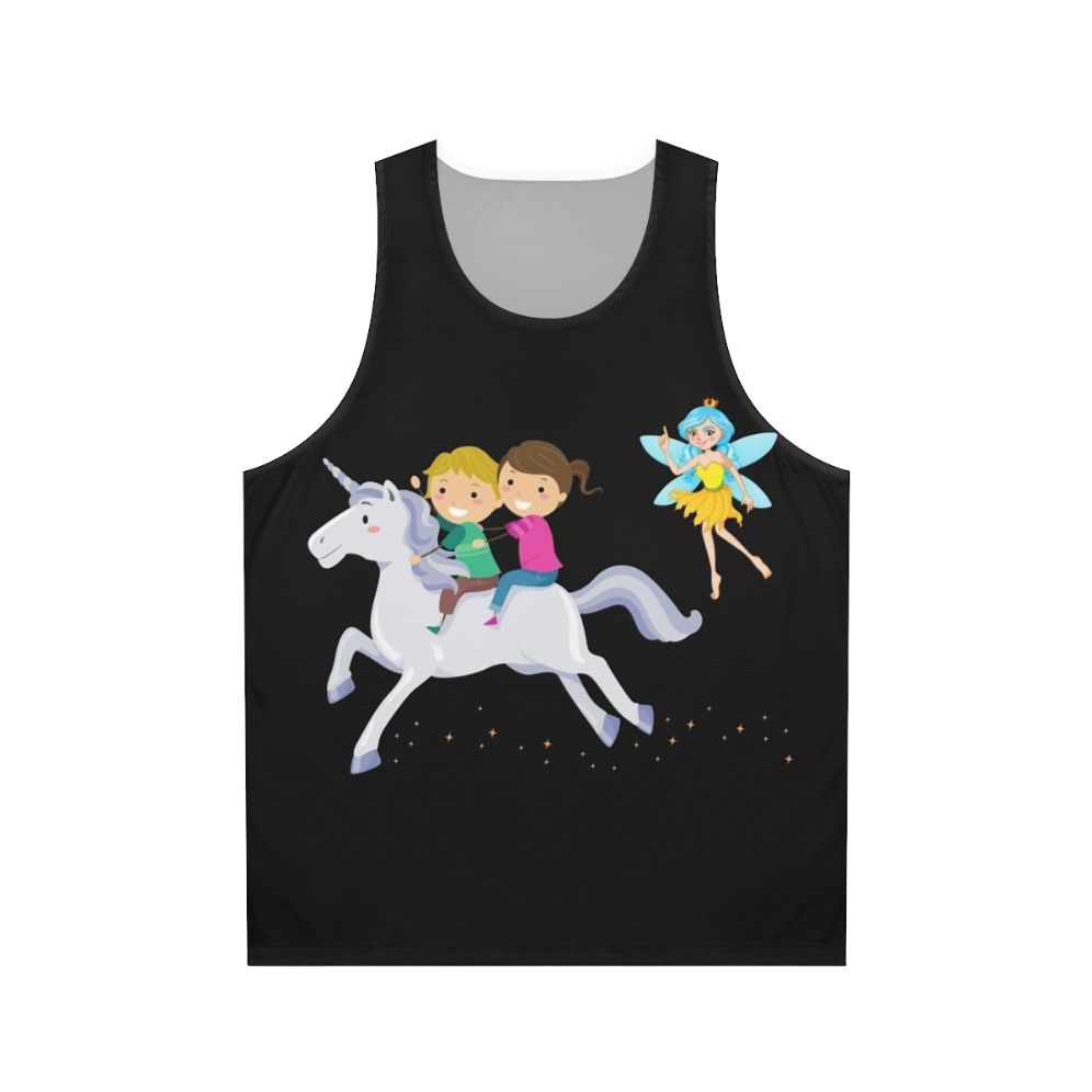 Unisex tank top with fantasy animal and lightning dragon design