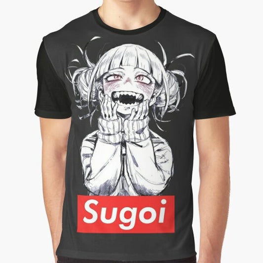 Sugoi graphic t-shirt featuring a humorous meme design with kawaii anime-inspired elements.