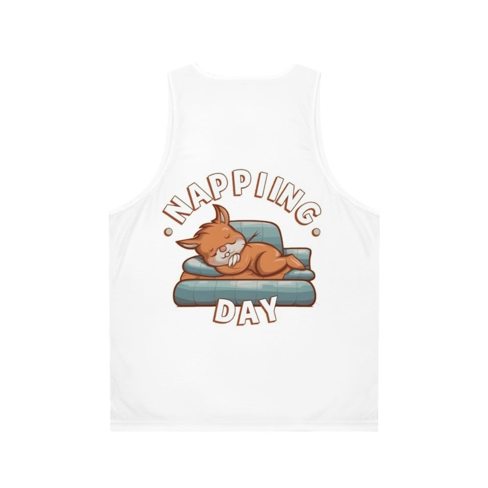 Unisex napping day tank top - Back