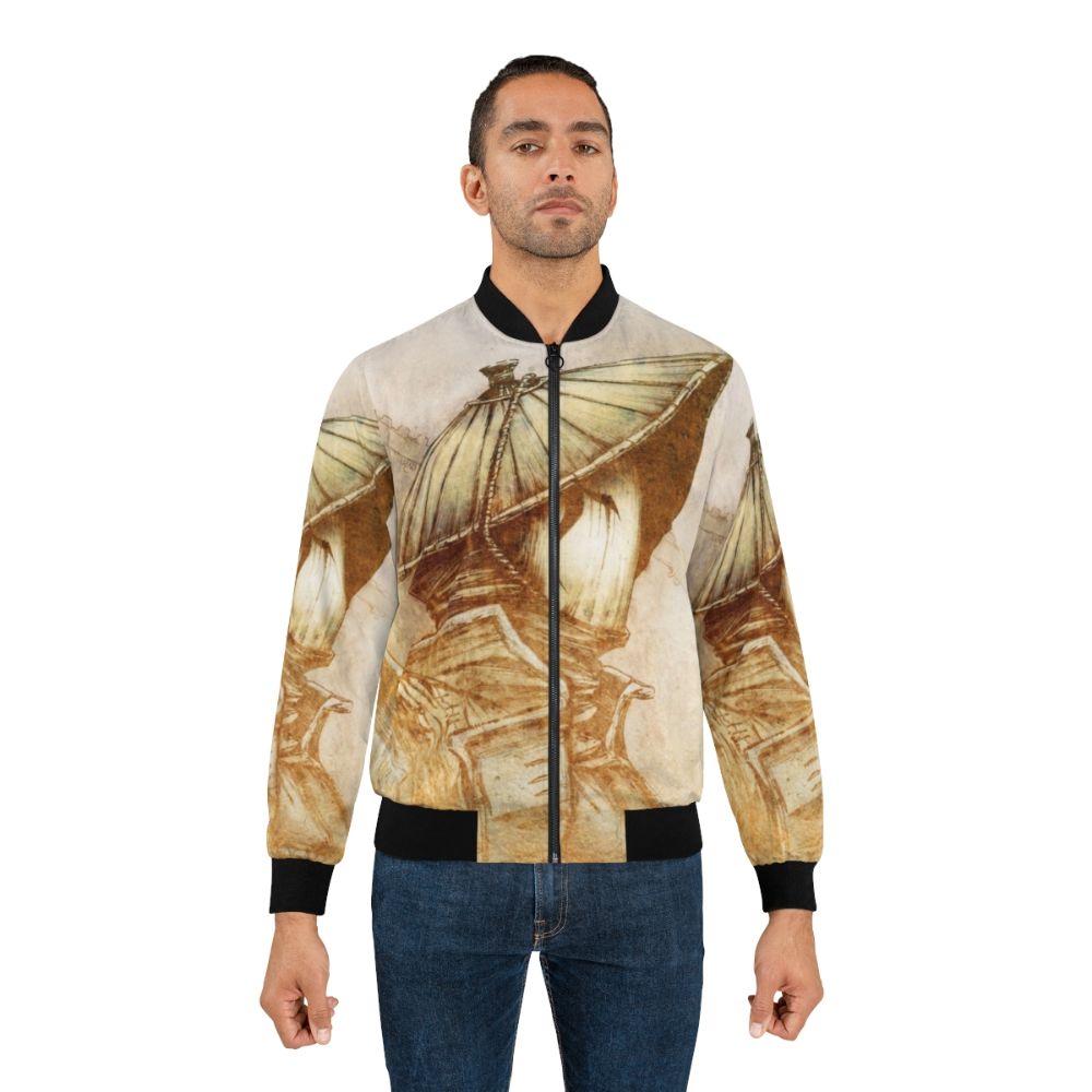 Nobushi Warrior Bomber Jacket with Textured Design - Lifestyle