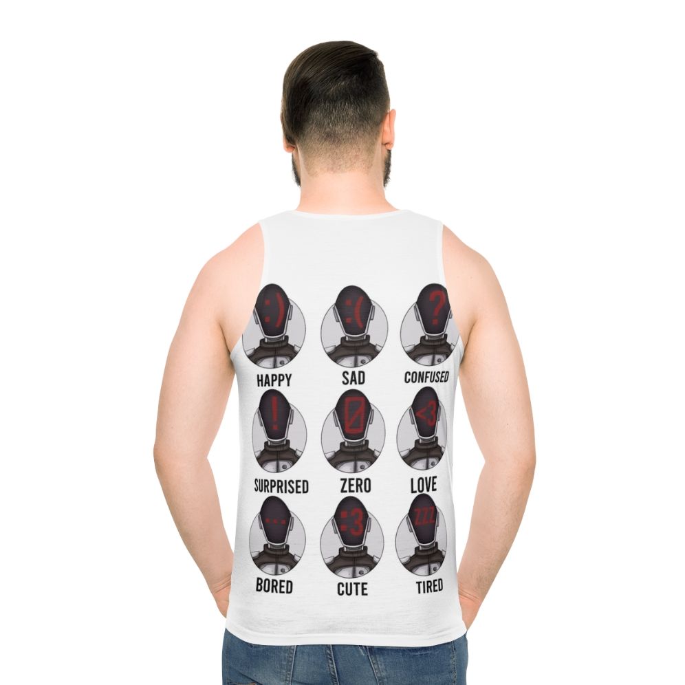 Borderlands Zer0 Facial Expressions Gaming Tank Top - men back