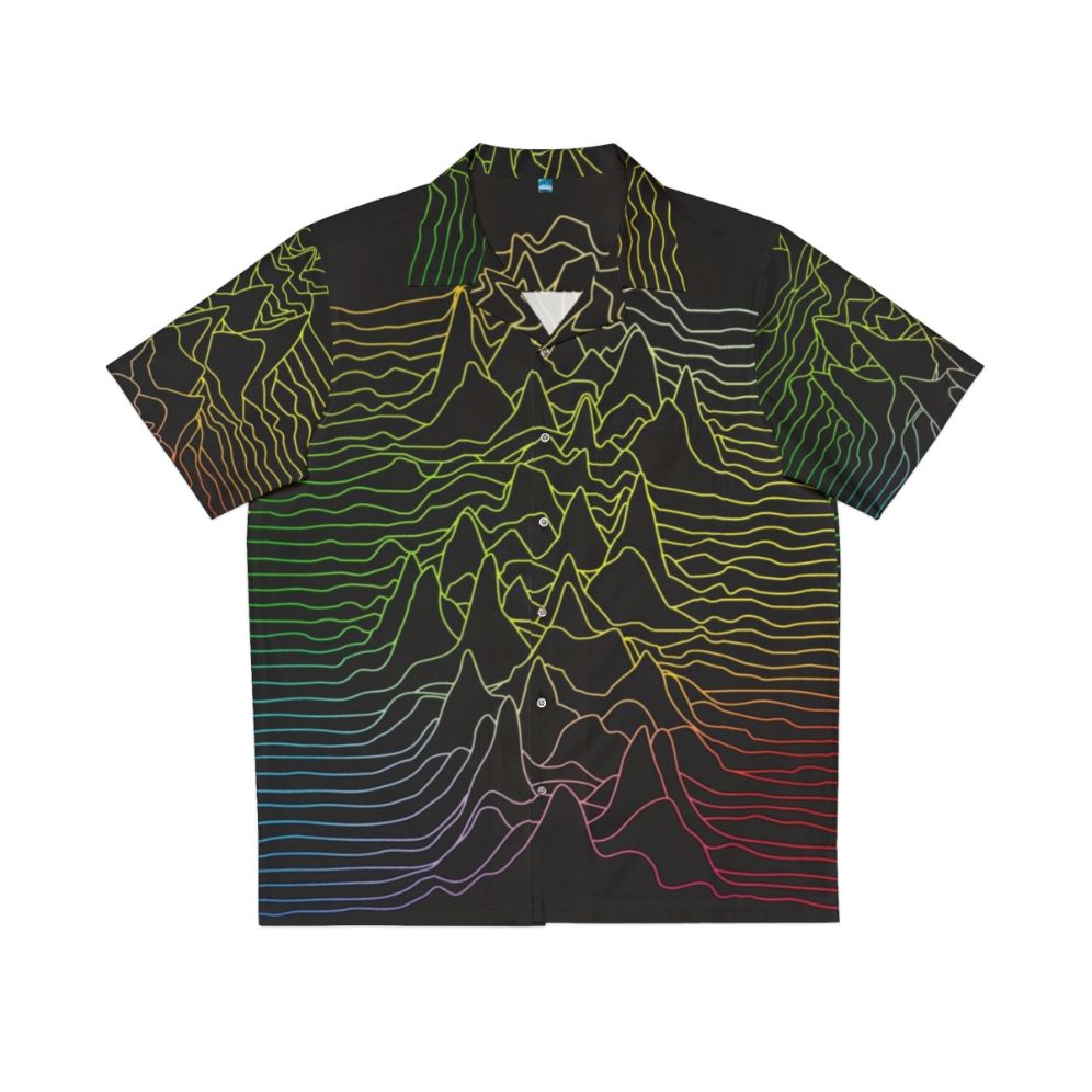 Rainbow Illustration Sound Wave Hawaiian Shirt